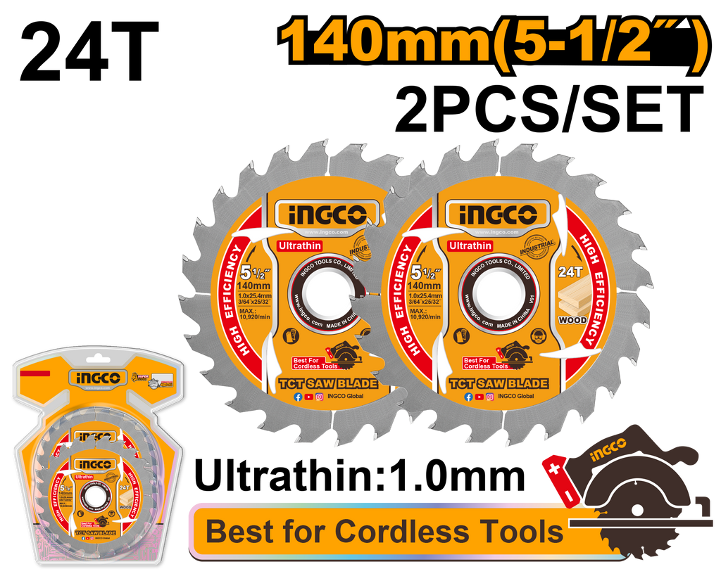 INGCO TCT SAW BLADE ULTRA THIN