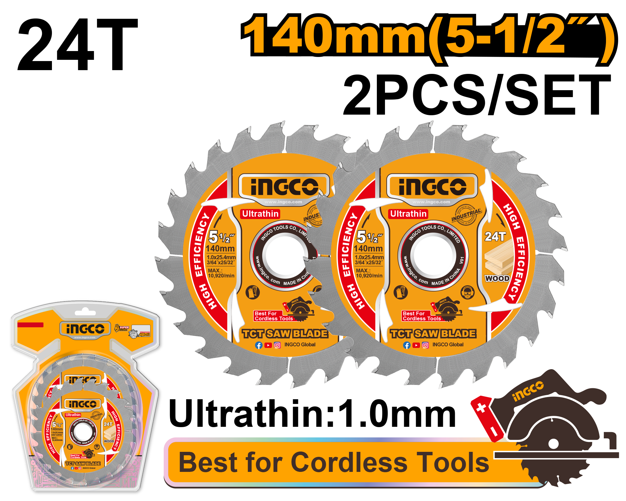INGCO TCT SAW BLADE ULTRA THIN