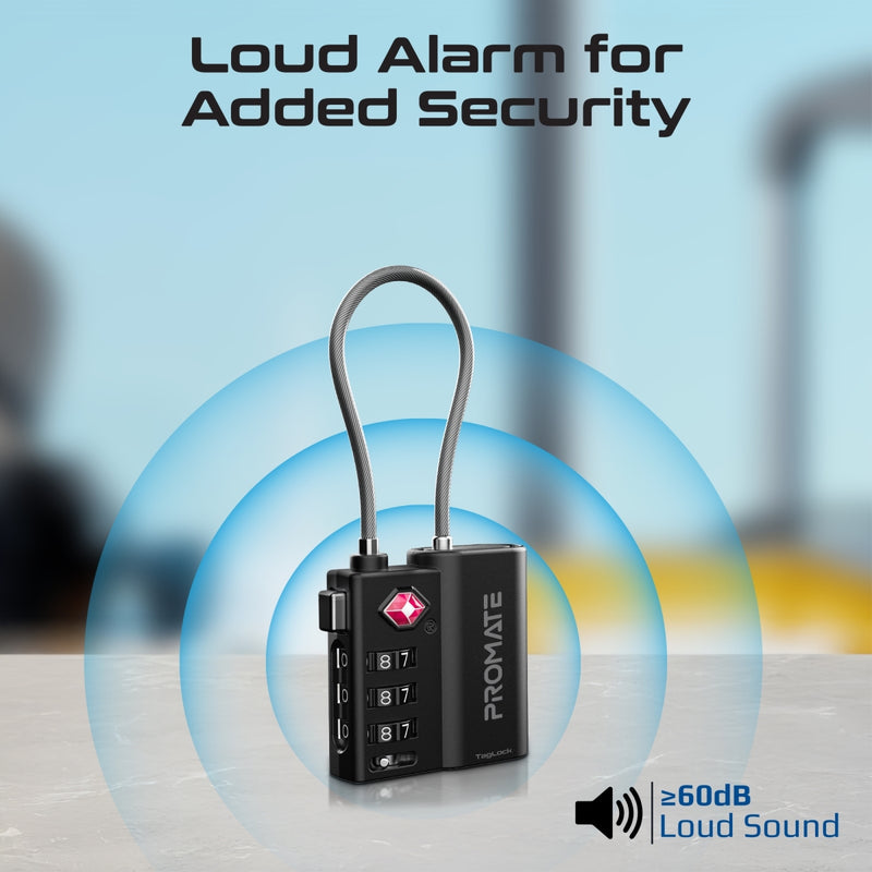 PROMATE TAGLOCK TSA Luggage Lock with Smart Precision Tracking Tag, works with Find My App PRO-TagLock