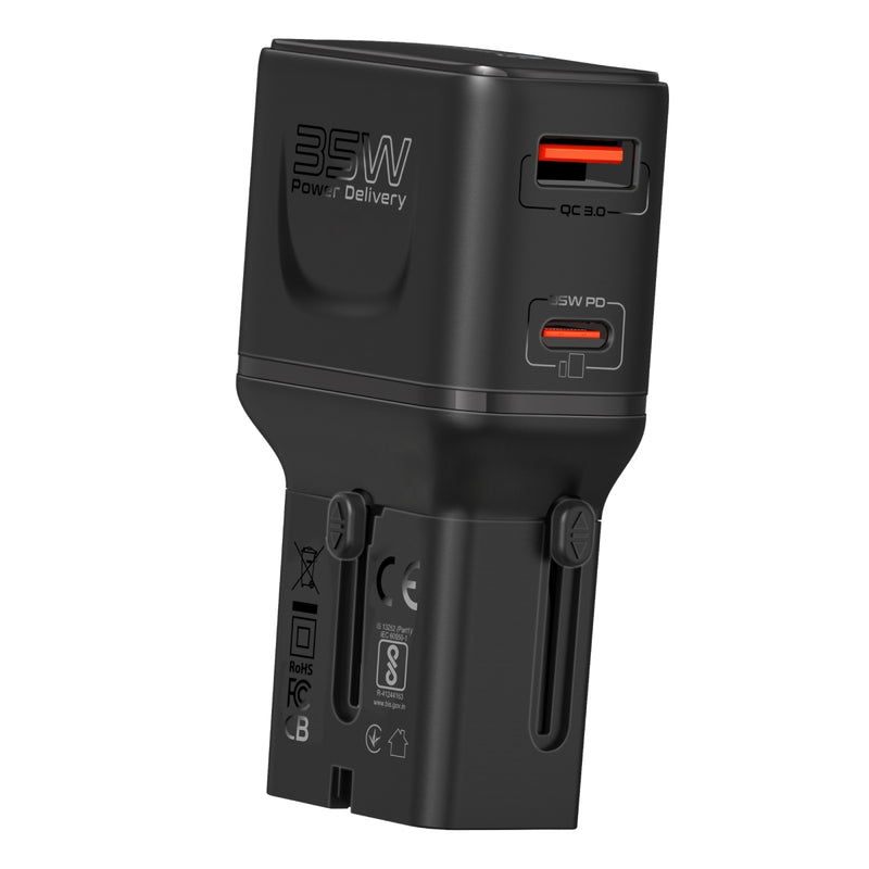 Promate 35W Power Delivery Multi-Port Travel Adapter (TriPlug-PD35) PRO-CC-TriPlug-PD35