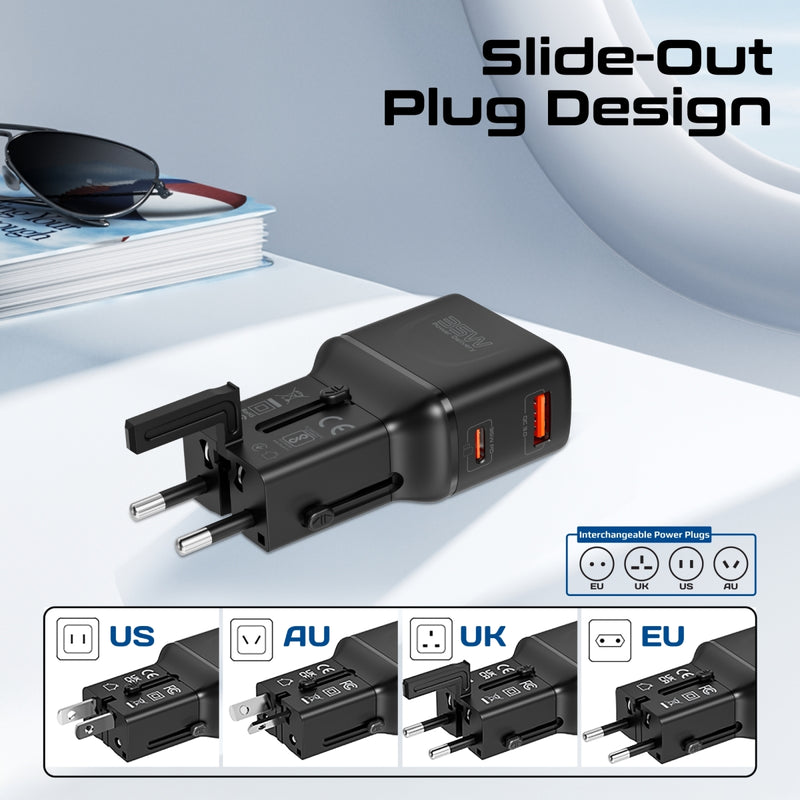 Promate 35W Power Delivery Multi-Port Travel Adapter (TriPlug-PD35) PRO-CC-TriPlug-PD35