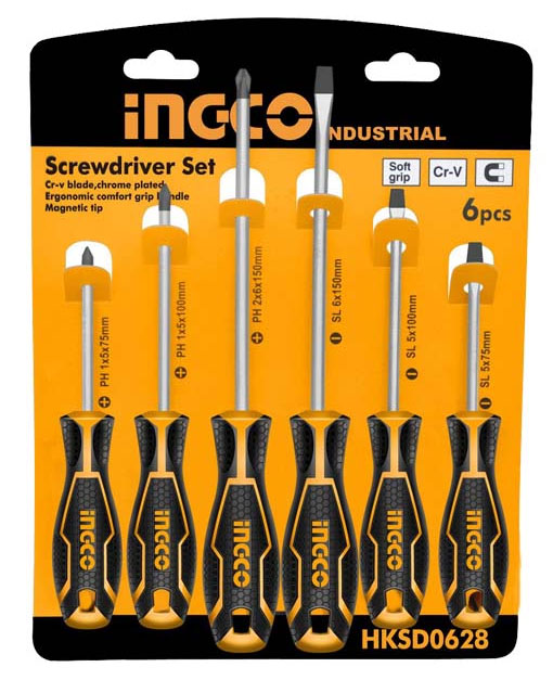 INGCO SCREWDRIVER-SP-SET 6PCS HKSDS0628