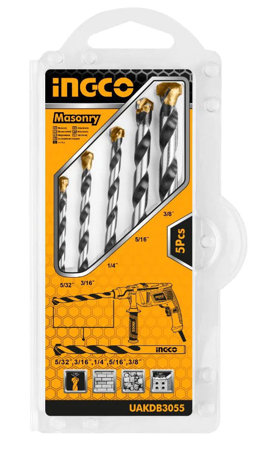 INGCO DRILL BIT MASONSRY  5 PCS