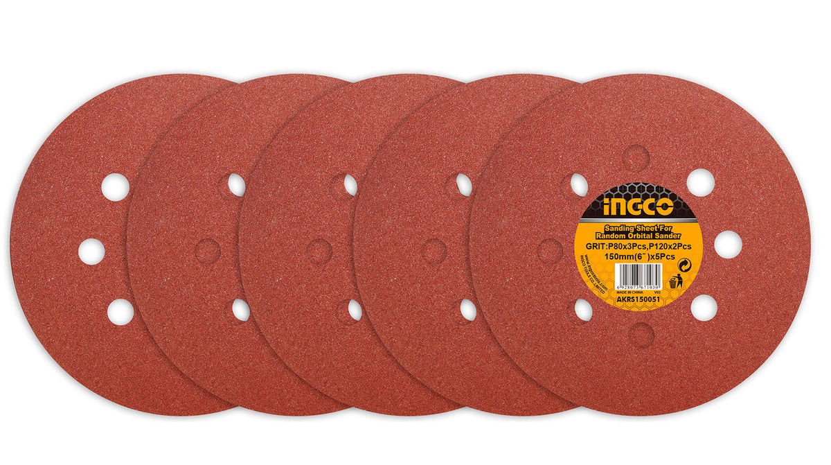 INGCO SANDING SHEET FOR RANDOM ORBITAL SANDER AKRS180030