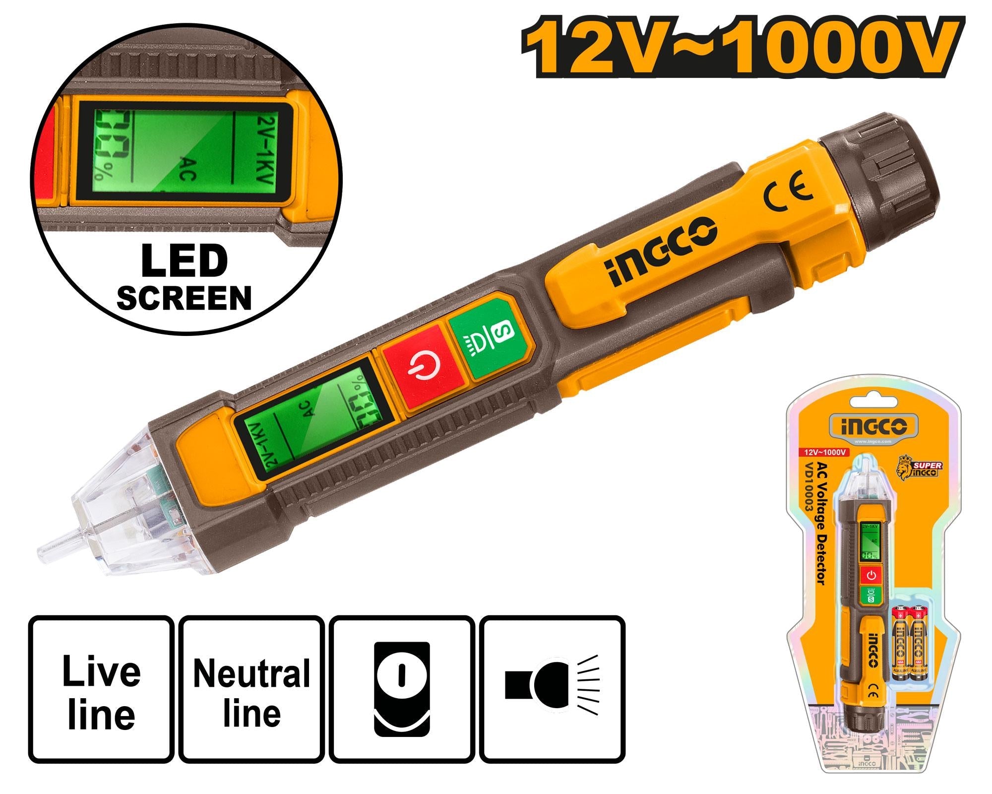 INGCO AC VOLTAGE DETECTOR VD210003