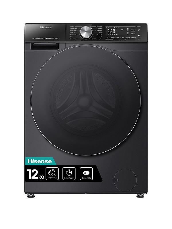 HISENSE 12KG FRONT LOADER WASHING MACHINE- PREMIUM BLACK- INVERTER