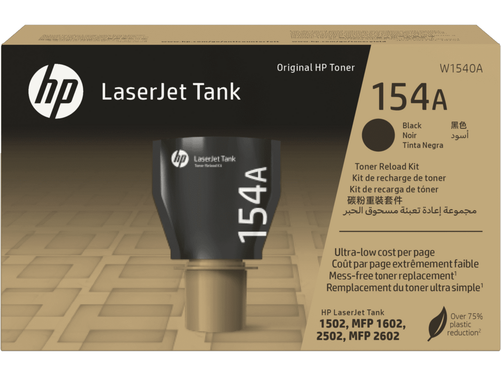 HP 154A Black Original LaserJet Tank Toner Reload Kit W1540A