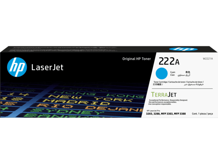 HP 222A Cyan Original LaserJet Toner Cartridge