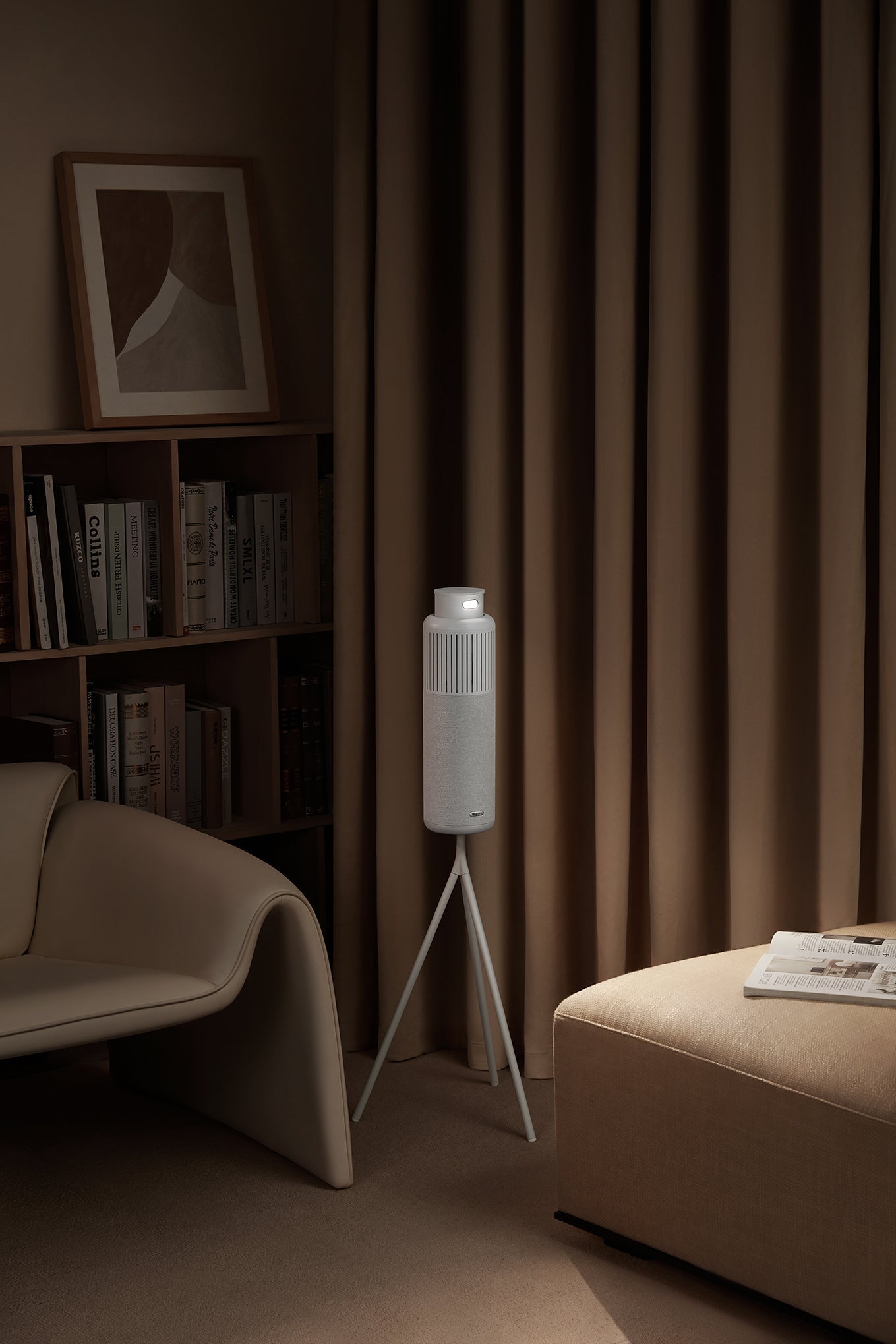 HiFuture Wedge Portable Wireless Speaker with Reading Light Brown