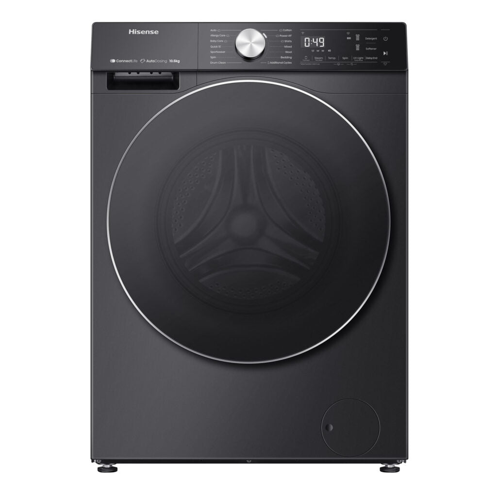 HISENSE 12KG FRONT LOADER WASHING MACHINE- PREMIUM BLACK- INVERTER