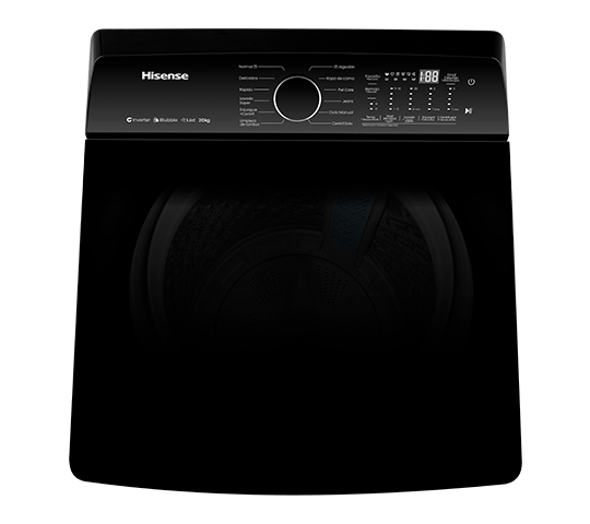 HISENSE 22KG TOP LOADER WASHING MACHINE- PREMIUM BLACK- DDM INVERTER MOTOR