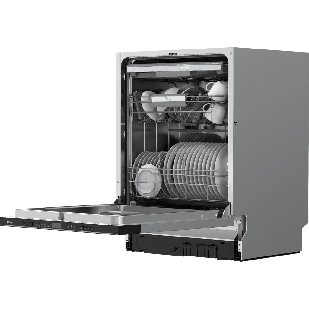 MIDEA BUILT IN DISHWASHER 14 PLATE SETTINGS WIFI WQP14W7703L(B)
