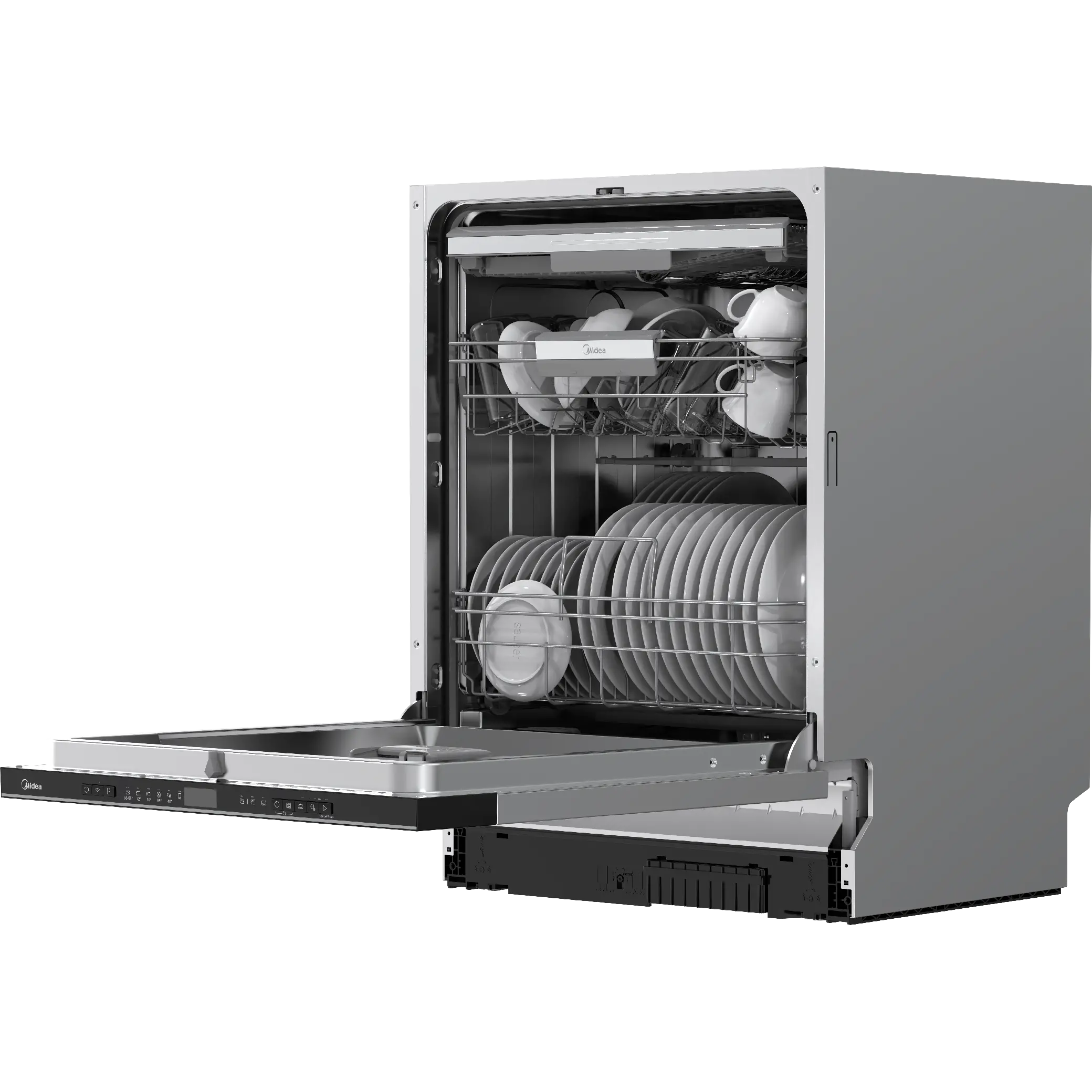 MIDEA BUILT IN DISHWASHER 14 PLATE SETTINGS WIFI WQP14W7703L(B)