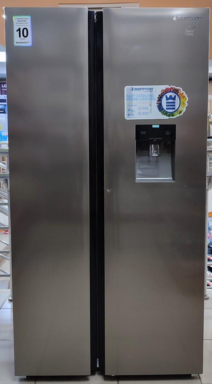 WESTPOINT REFRIGERATOR SIDE BY SIDE 503L SILVER