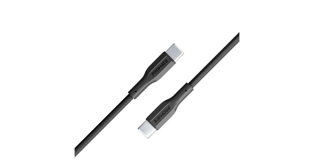 Promate Super Flexible Data and Charge USB-C Cable (XCord-AC-BLACK) PRO-CABLE-XCORD-AC.BLACK