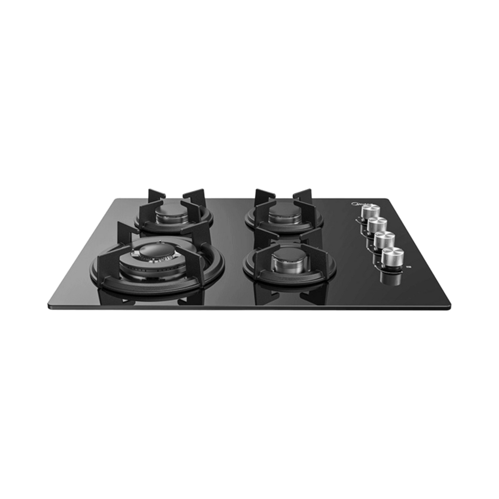 MIDEA BUILT-IN HOB 4GAS BURNERS 60CM BLACK TEMPERED GLASS 60GL403