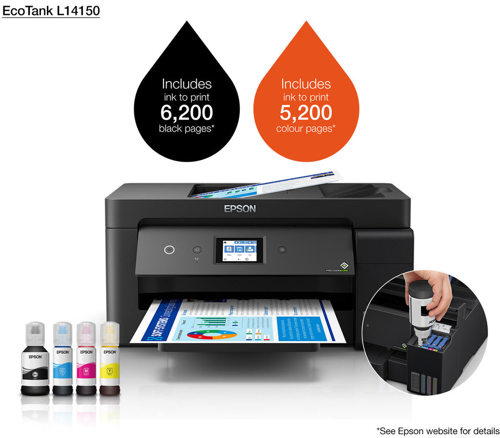 EPSON L14150, 4-IN-1, A3 PRINTER, USB, ETHERNET, WIFI, WIFI DIRECT - SCAN A4