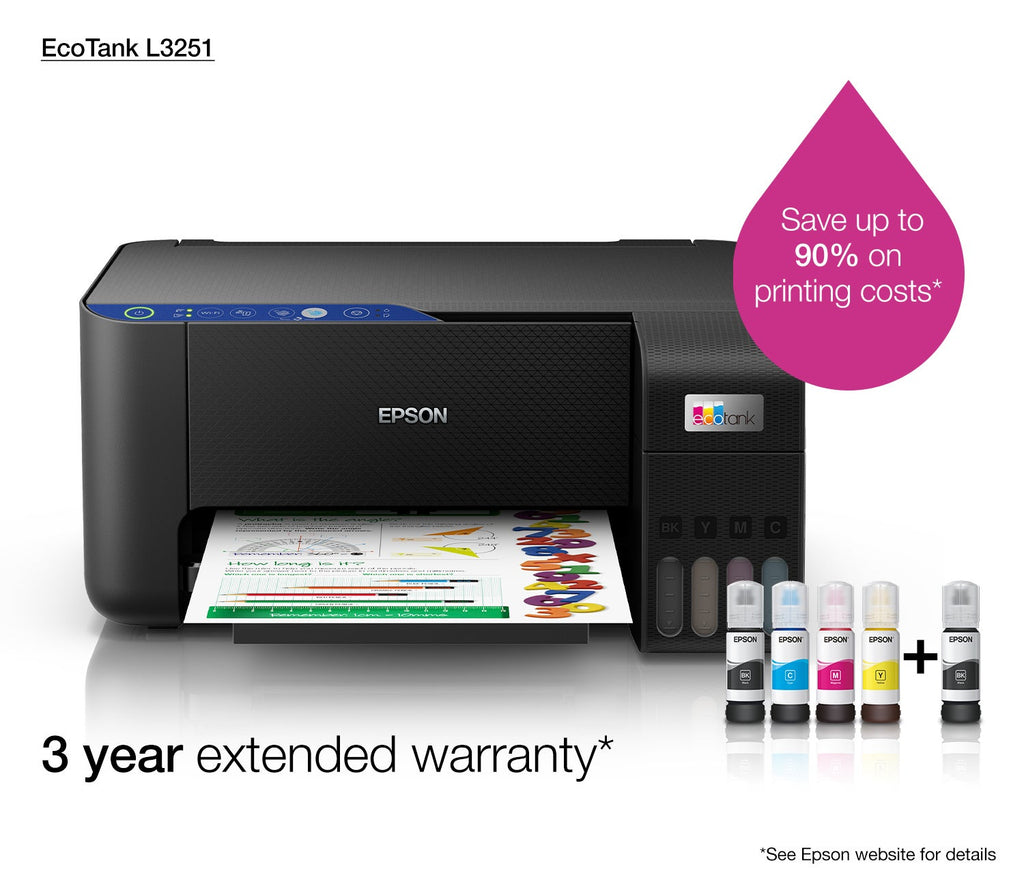 EPSON L3251 ECOTANK PRINTER, 3-IN-1, USB, WIFI DIRECT