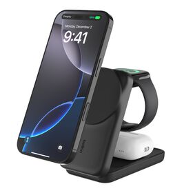 BELKIN BOOSTCHARGE PRO WIRELESS CHARGING CAR VENT MOUNT WITH MAGNETIC QI2 15W, WITH 20W USB-C PD 3 WIC008BTGR-V2