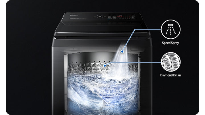 SAMSUNG WASHING MACHINE TOP LOADING 16.0KG WA16CG6745BD