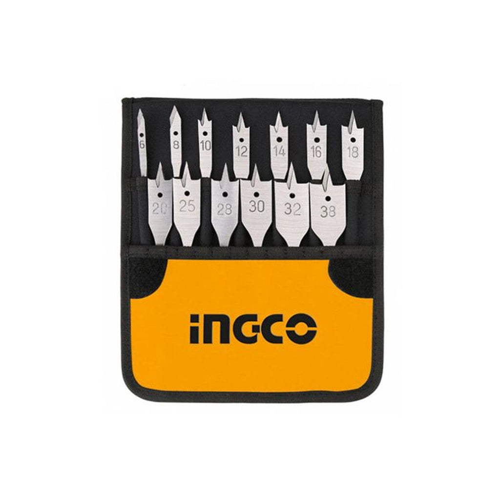 INGCO FLAT WOOD DRILL BITS SET OF 13 PCS