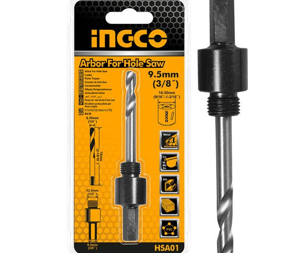 INGCO ARBOR HOLE SAW HEX SHANK 9.5MM(3\8")