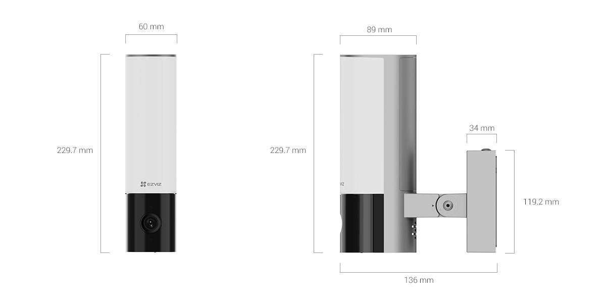 EZVIZ Smart Security Wall-Light Camera 2K 3MP