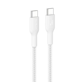 BELKIN BOOSTCHARGE BRAIDED USB-C TO USB-C 1M, WHITE, 2PACK CAB004BT1MWH2PK