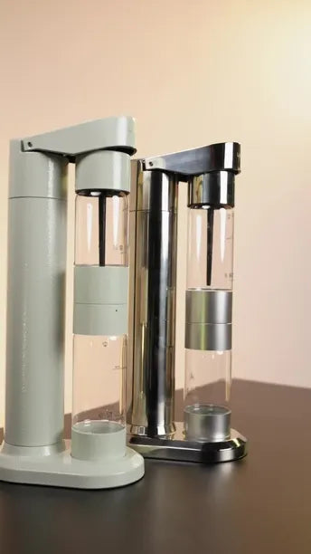 LePresso Instant Carbonator Stainless Steel Soda Maker with Dual Bottle (500+350ml ) - Silver LPCFFSSM0097-SL