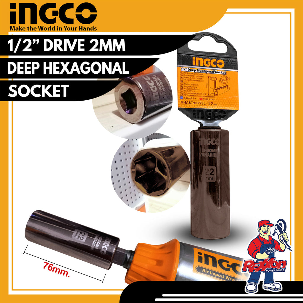 INGCO HEXAGONAL SOCKET 1\2 Deep