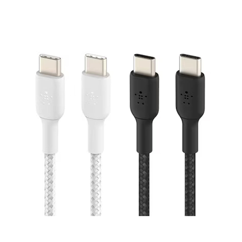 BELKIN BRAIDED USBC-C 2.0 100W CABLE 2M, WHITE CAB014BT2MWH