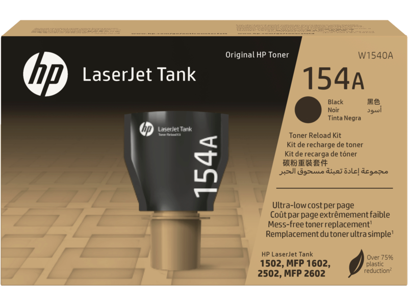 HP 154A Black Original LaserJet Tank Toner Reload Kit W1540A