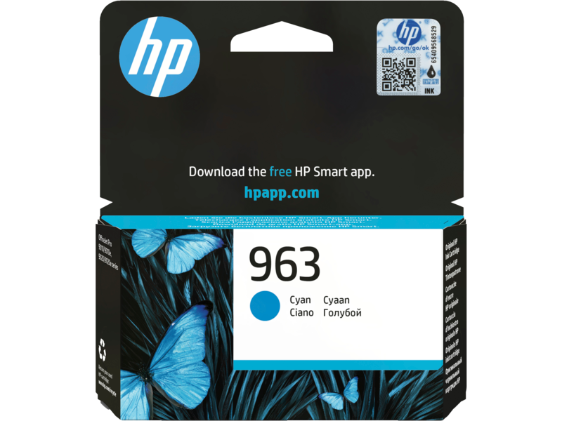 HP 963 Cyan Original Ink Cartridge