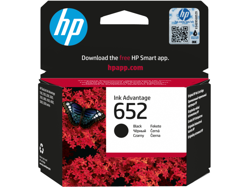 HP 652 Black Original Ink Advantage Cartridge