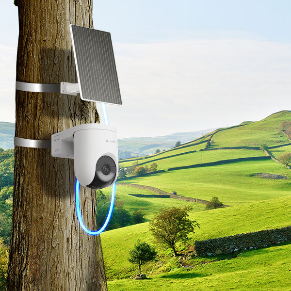EZVIZ Lite Battery-Powered Pan Bundle with Solar Panel Camera 4GB2K+ 4MP HB8c-4G