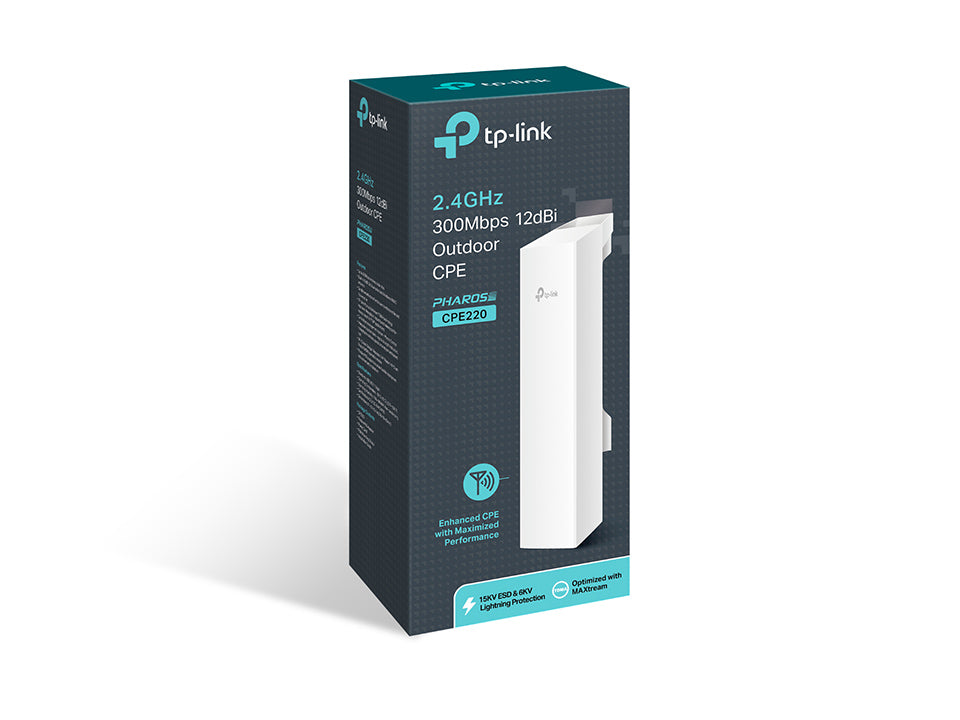 TP-Link Wireless Access Point 2.4GHz 300Mbps 12dBi Outdoor CPE (CPE220) NP-TP-CPE220