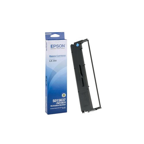 EPSON SIDM BLACK RIBBON CARTRIDGE FOR LX-350/LX-300/+/+II (S015637)
