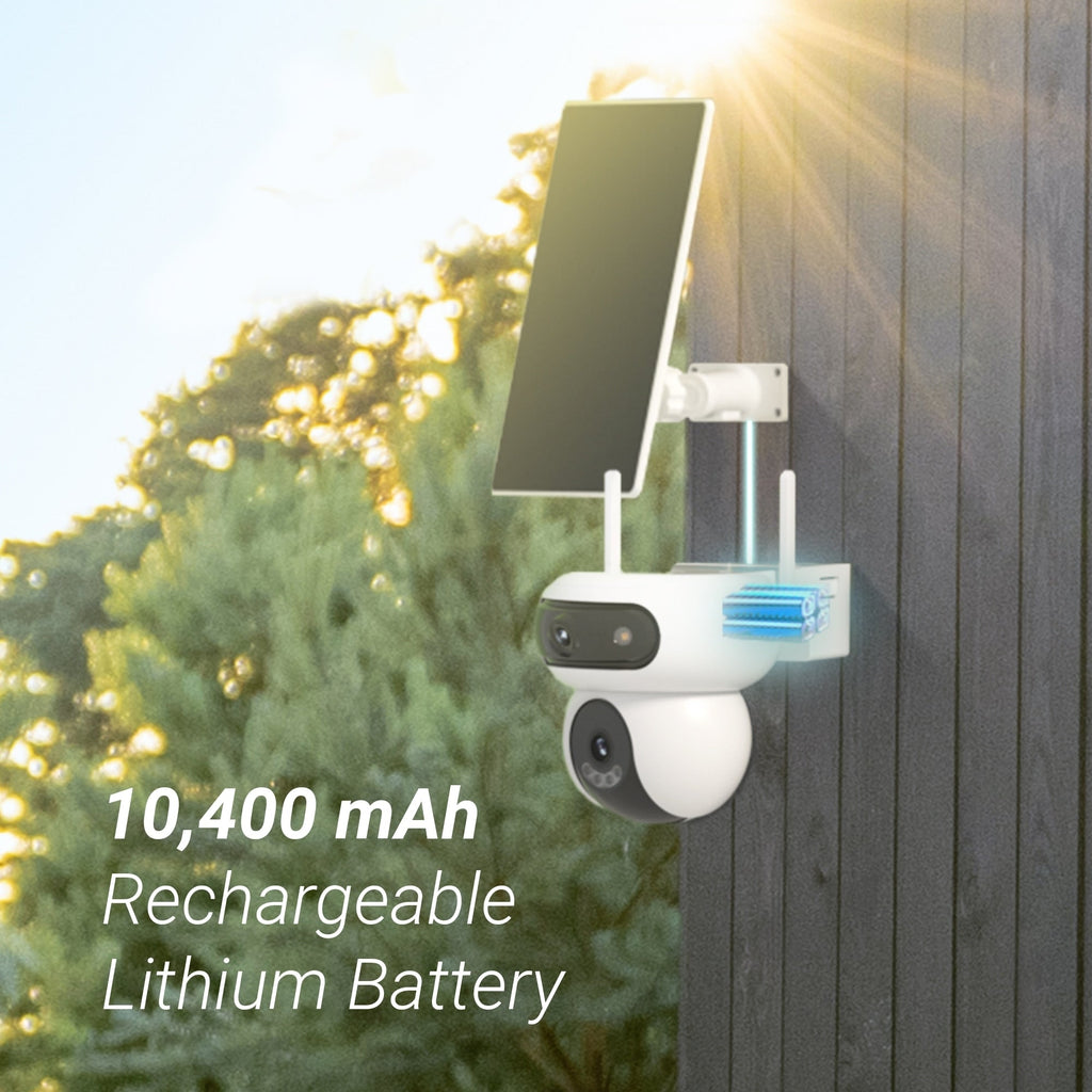 EZVIZ Battery-Powered Pan Bundle with Solar Panel Camera 2K+