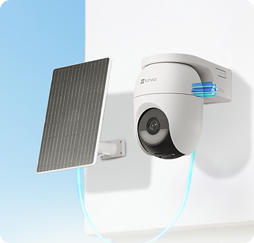 EZVIZ Lite Battery-Powered Pan Bundle with Solar Panel Camera 4GB2K+ 4MP HB8c-4G