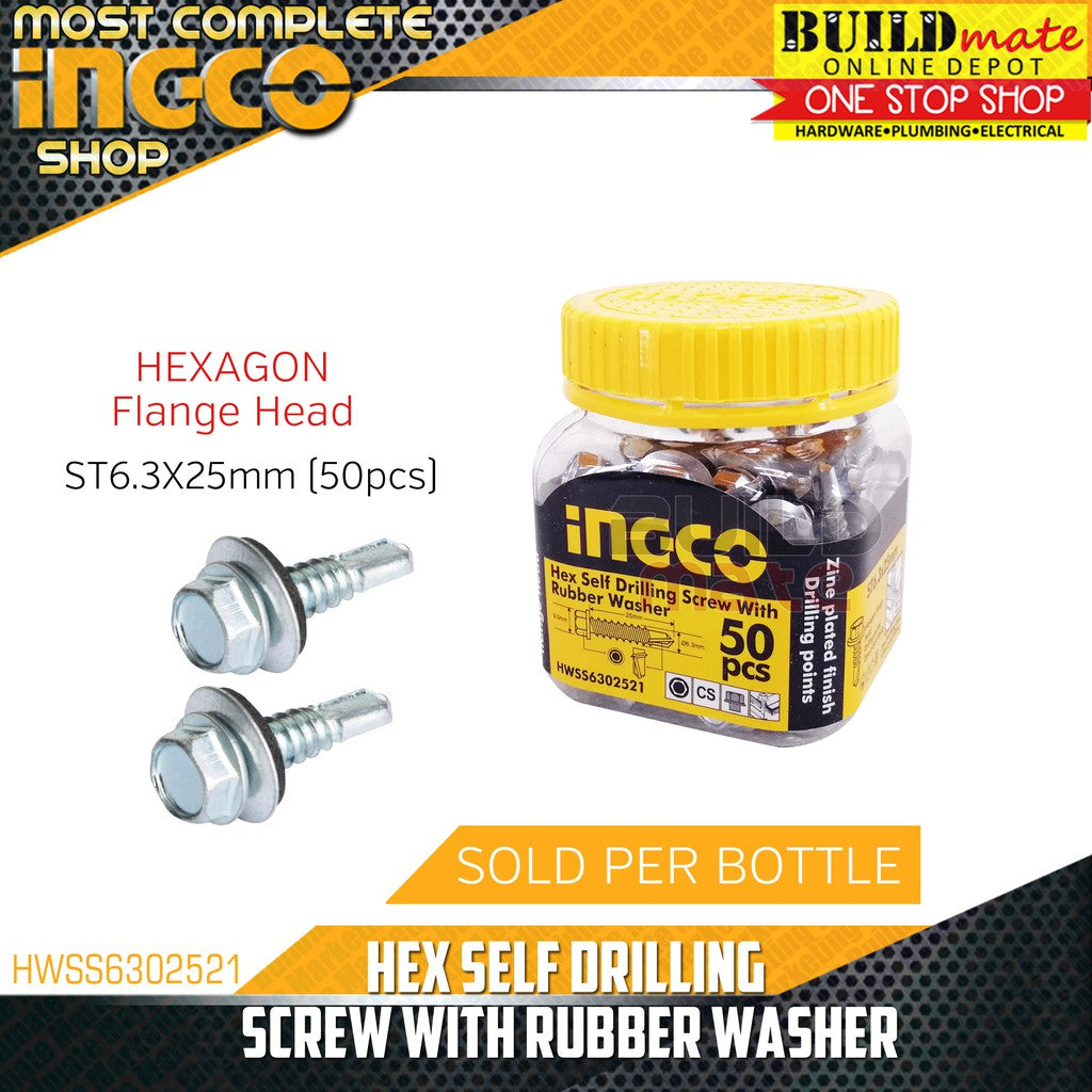 INGCO HEX SELF DRILLING SCREW RUBBER WASHER