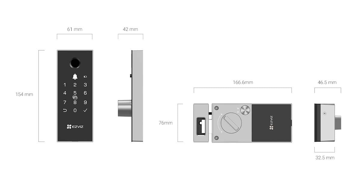 EZVIZ Smart Fingerprint Lock DL03 Pro
