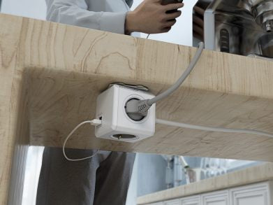 Allocacoc PowerCube Extended USB SURGE DE/FR Grey 1.5M (1422GY/DE) 1422GY/DE