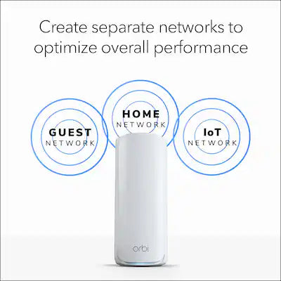 Netgear Orbi 770 Tri-Band WiFi 7 Mesh System - BE11000 11Gbps - 2-Pack RBE772-100APS