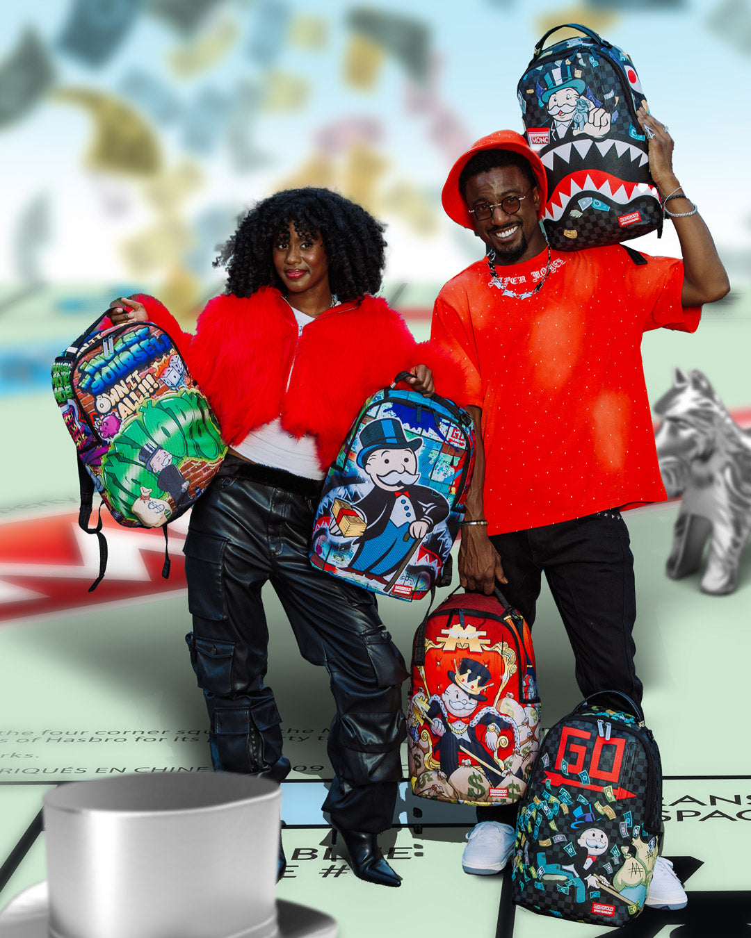 MONOPOLY WHEEL BARREL BACKPACK