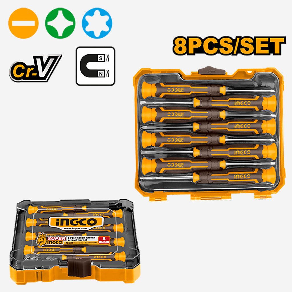 INGCO PRECISION SCREWDRIVER BITS  8 PCS