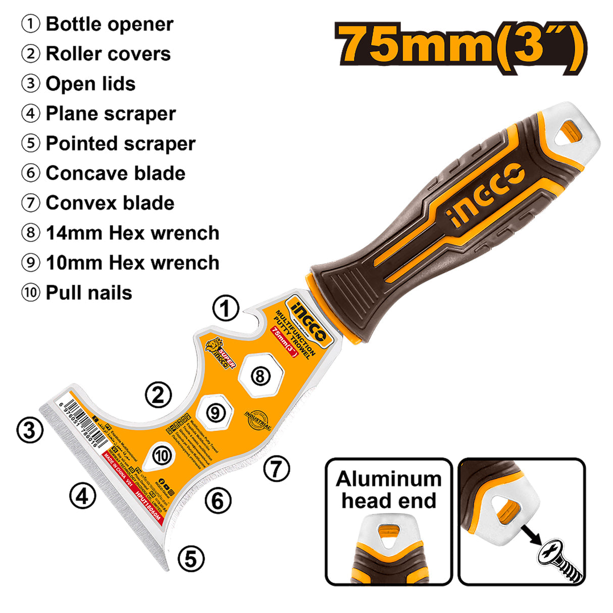 INGCO PUTTY TROWEL MULTI FUNCTION