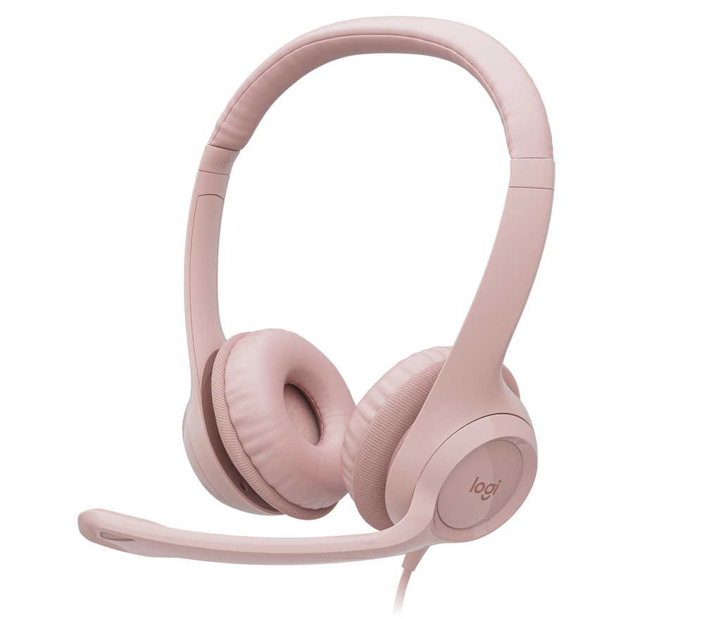 Logitech H390 USB Computer Headset - Rose
