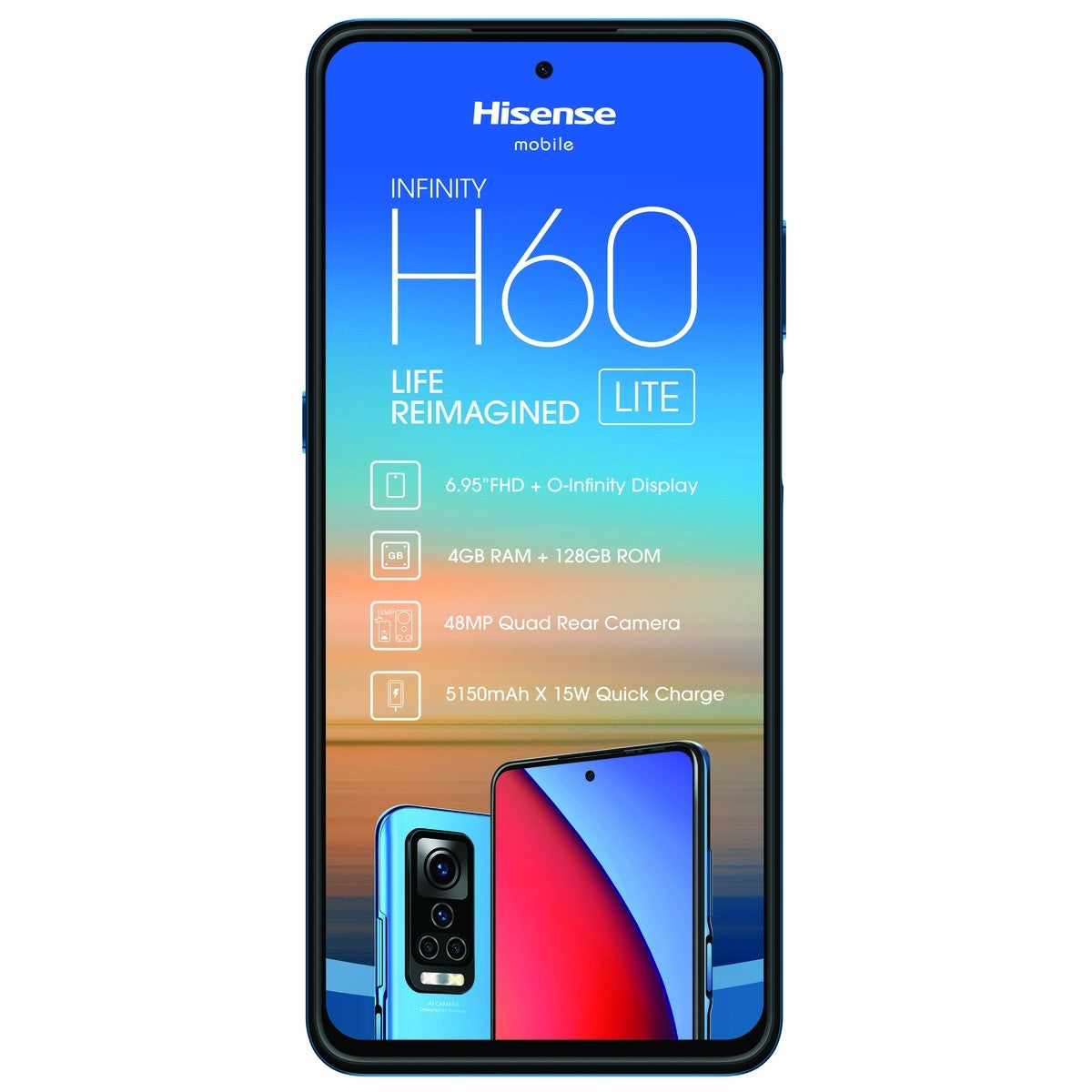 HISENSE MOBILE PHONES 4GB+128GB ANDROID 11 OCTA CORE 7 inch H60-LITE