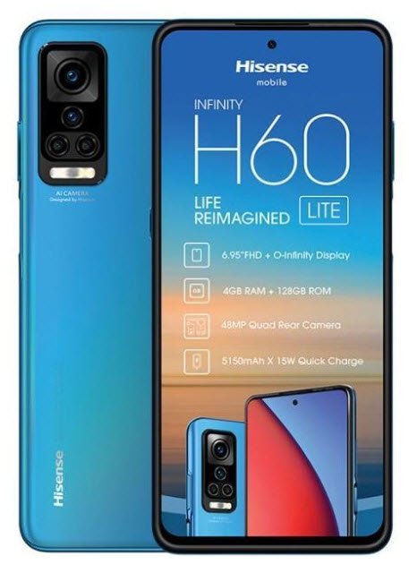 HISENSE MOBILE PHONES 4GB+128GB ANDROID 11 OCTA CORE 7 inch H60-LITE