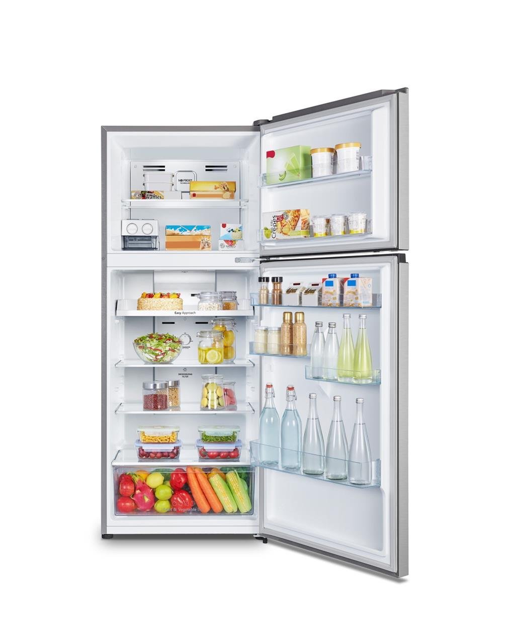 HISENSE REFRIGERATOR NO FROST EURO E 381 L  INOX
